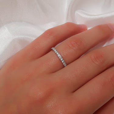 Silver CZ Eternity Ring